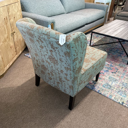 Pier 1 Small Vintage Style Floral Blue Accent Chair