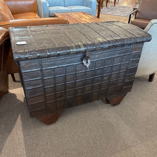 Antique Mexican Handmade Trunk on Wheels
