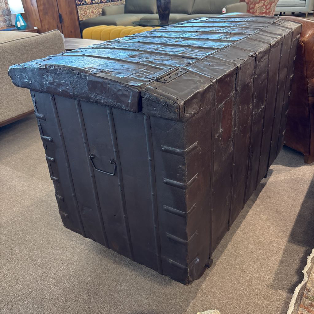 Antique Mexican Handmade Trunk on Wheels