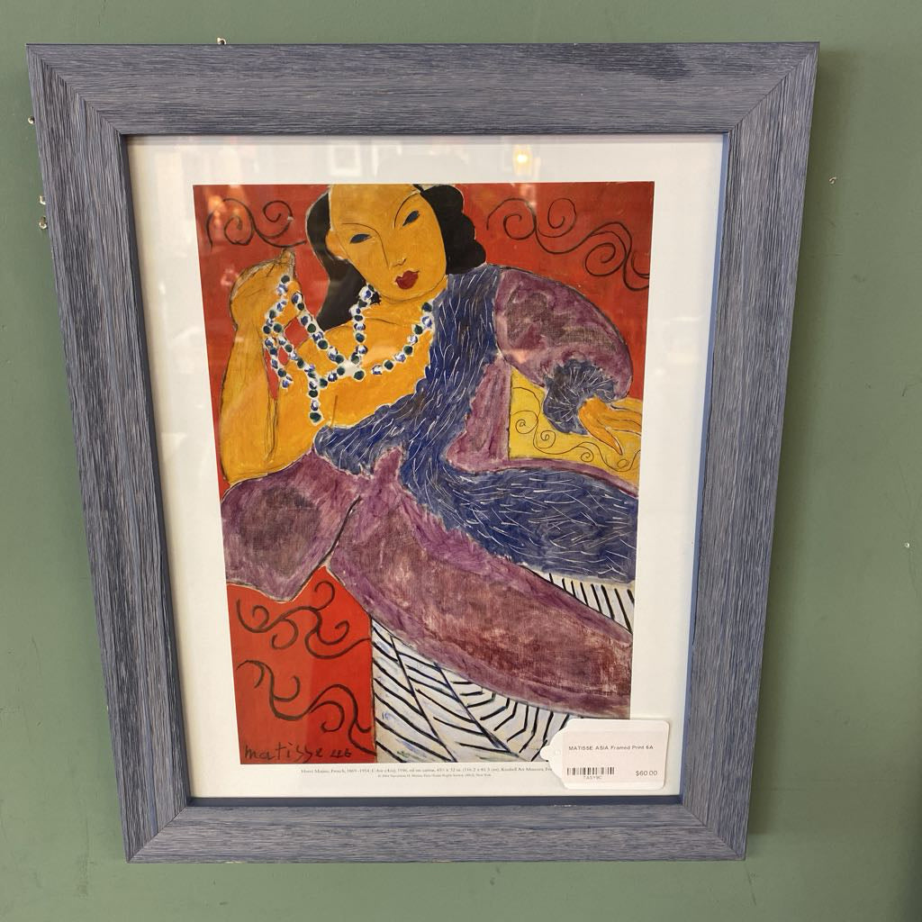 MATISSE ASIA Framed Print ART