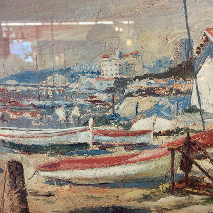 Signed Fishing Village Print ART
