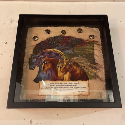 LAUREL BIRCH Mythical Horses Mixed Media