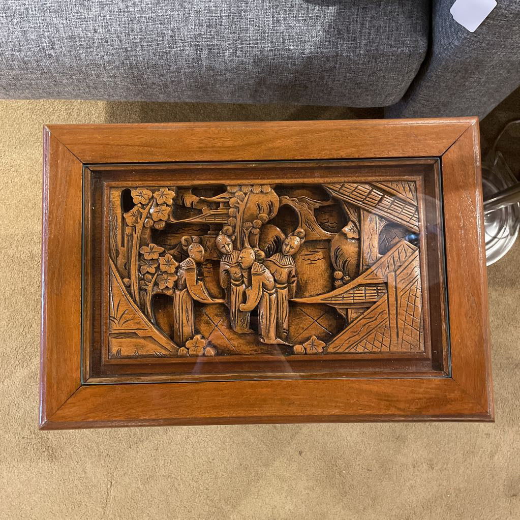 Carved Asian Nesting Tables Set of 4