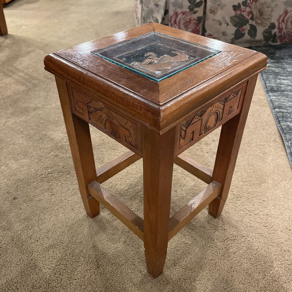 Carved Asian Nesting Tables Set of 4