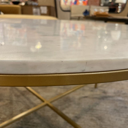 Round Marble Modern Coffee Table with Gold Legs C COFFEE TABLES