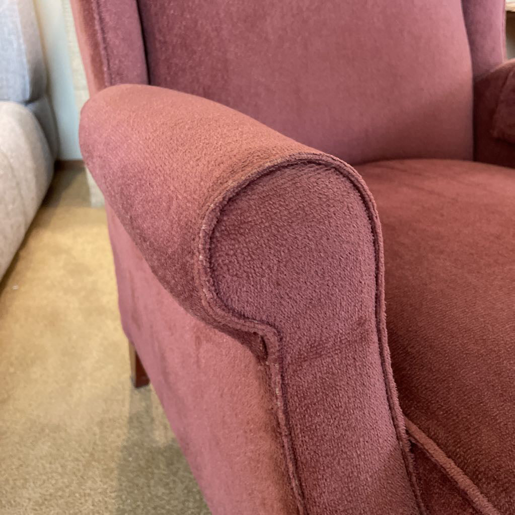 La Z Boy Mauve Velvet Reclining Chair