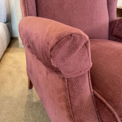 La Z Boy Mauve Velvet Reclining Chair