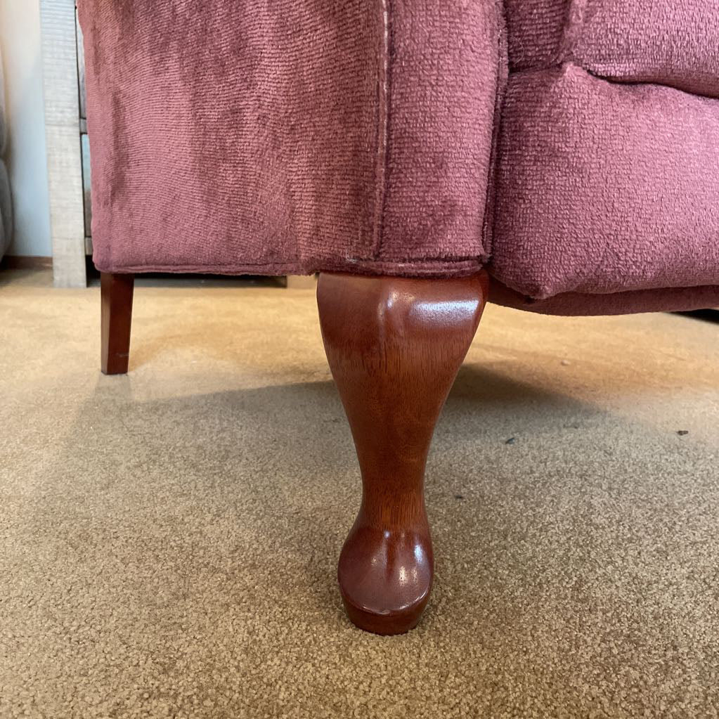 La Z Boy Mauve Velvet Reclining Chair