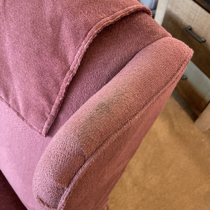 La Z Boy Mauve Velvet Reclining Chair