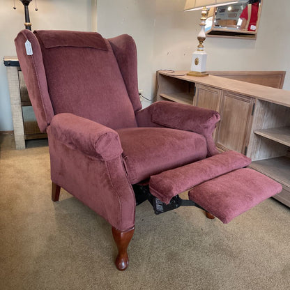 La Z Boy Mauve Velvet Reclining Chair
