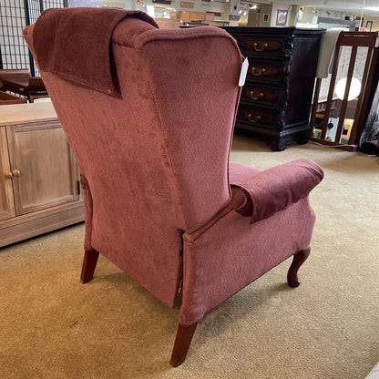 La Z Boy Mauve Velvet Reclining Chair