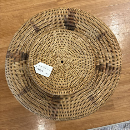 Round Woven Basket w/ Lid