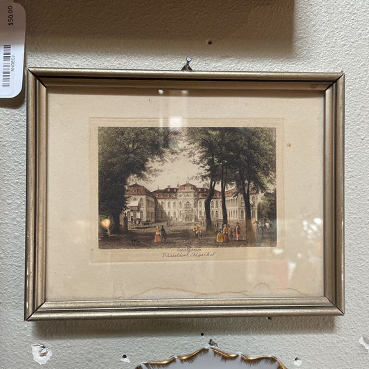 Historic View of Dusseldorf Small Framed Art