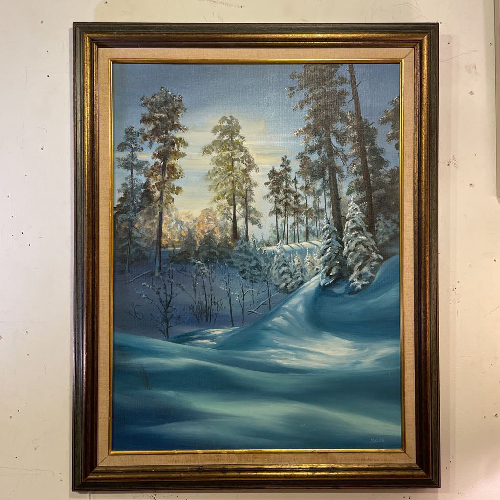 Snowy Meadow Scene Art