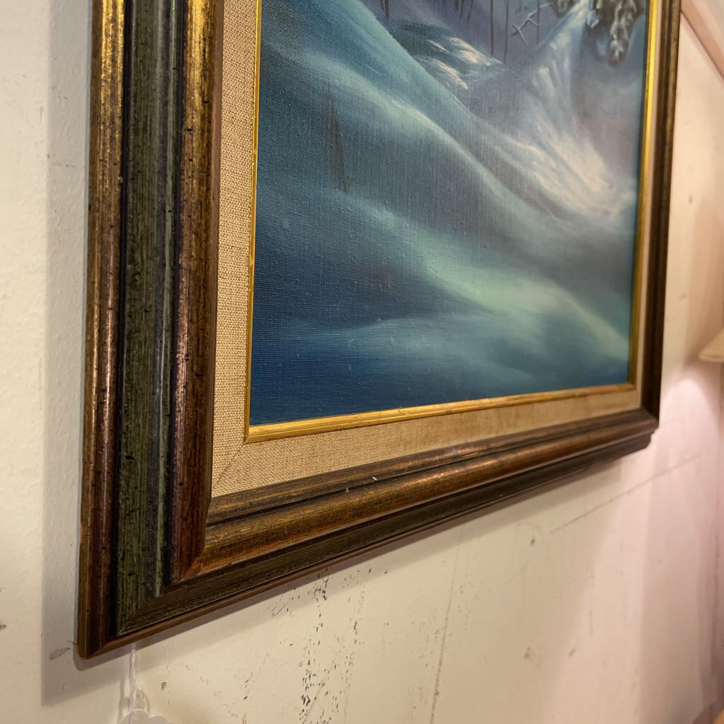 Snowy Meadow Scene Art