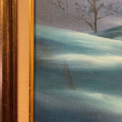 Snowy Meadow Scene Art