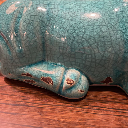 Turquoise Ceramic Horse Statue