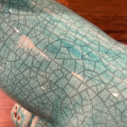 Turquoise Ceramic Horse Statue