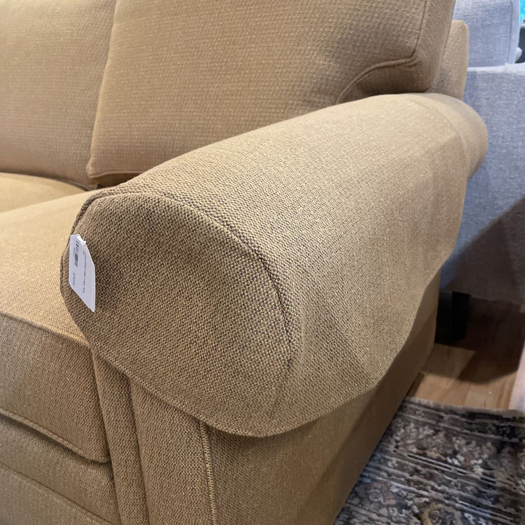 Wheat Ethan Allen 3 Seat Sofa