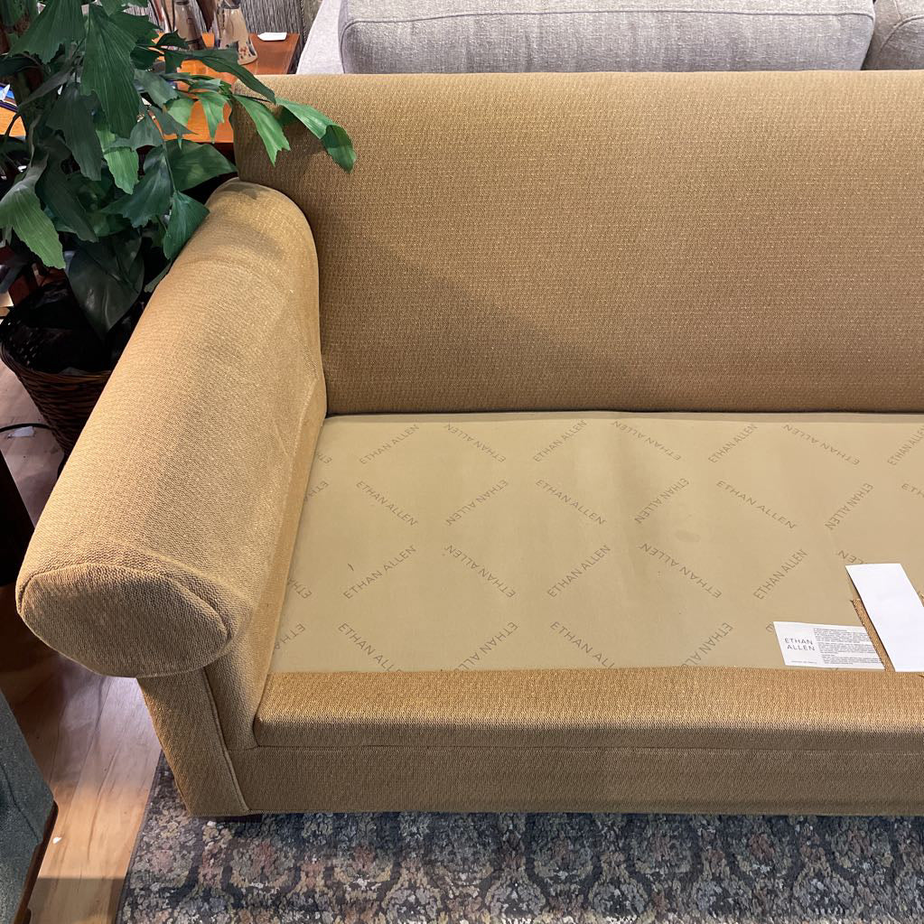Wheat Ethan Allen 3 Seat Sofa