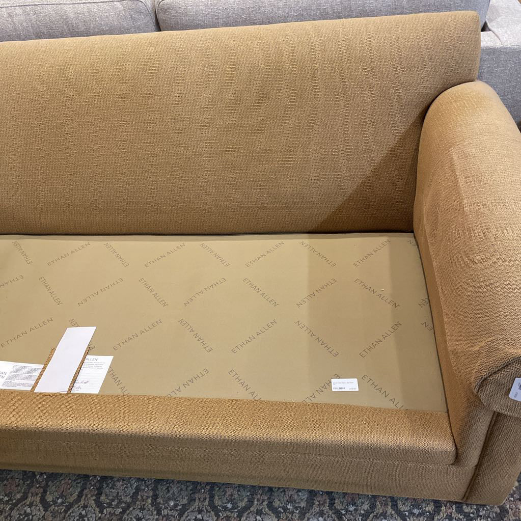 Wheat Ethan Allen 3 Seat Sofa