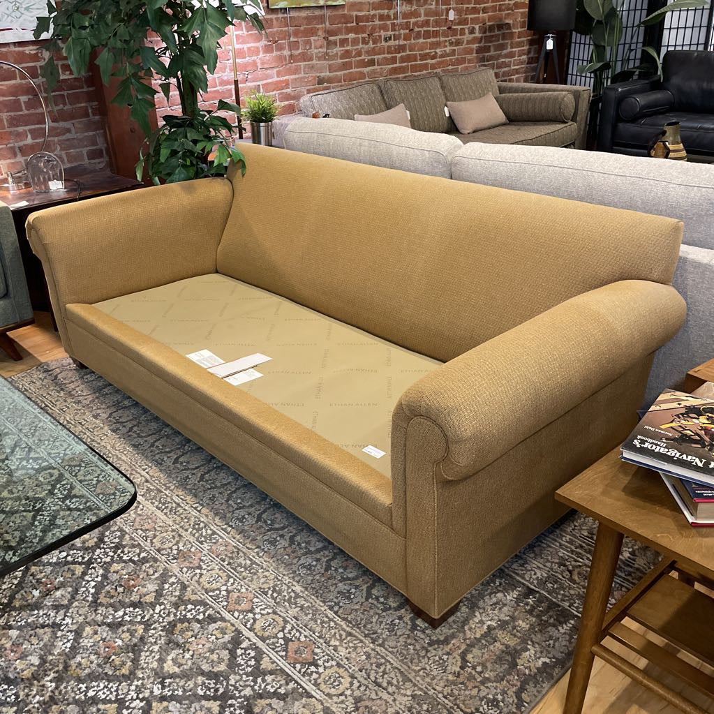 Wheat Ethan Allen 3 Seat Sofa