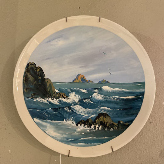 Handpainted Ocean Shore Plate