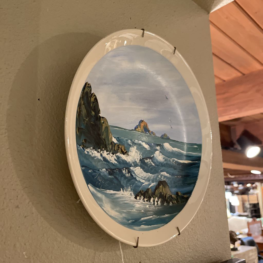 Handpainted Ocean Shore Plate