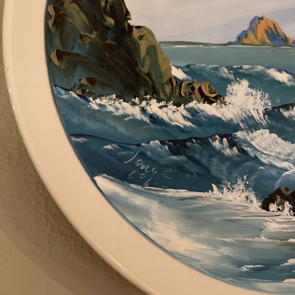 Handpainted Ocean Shore Plate