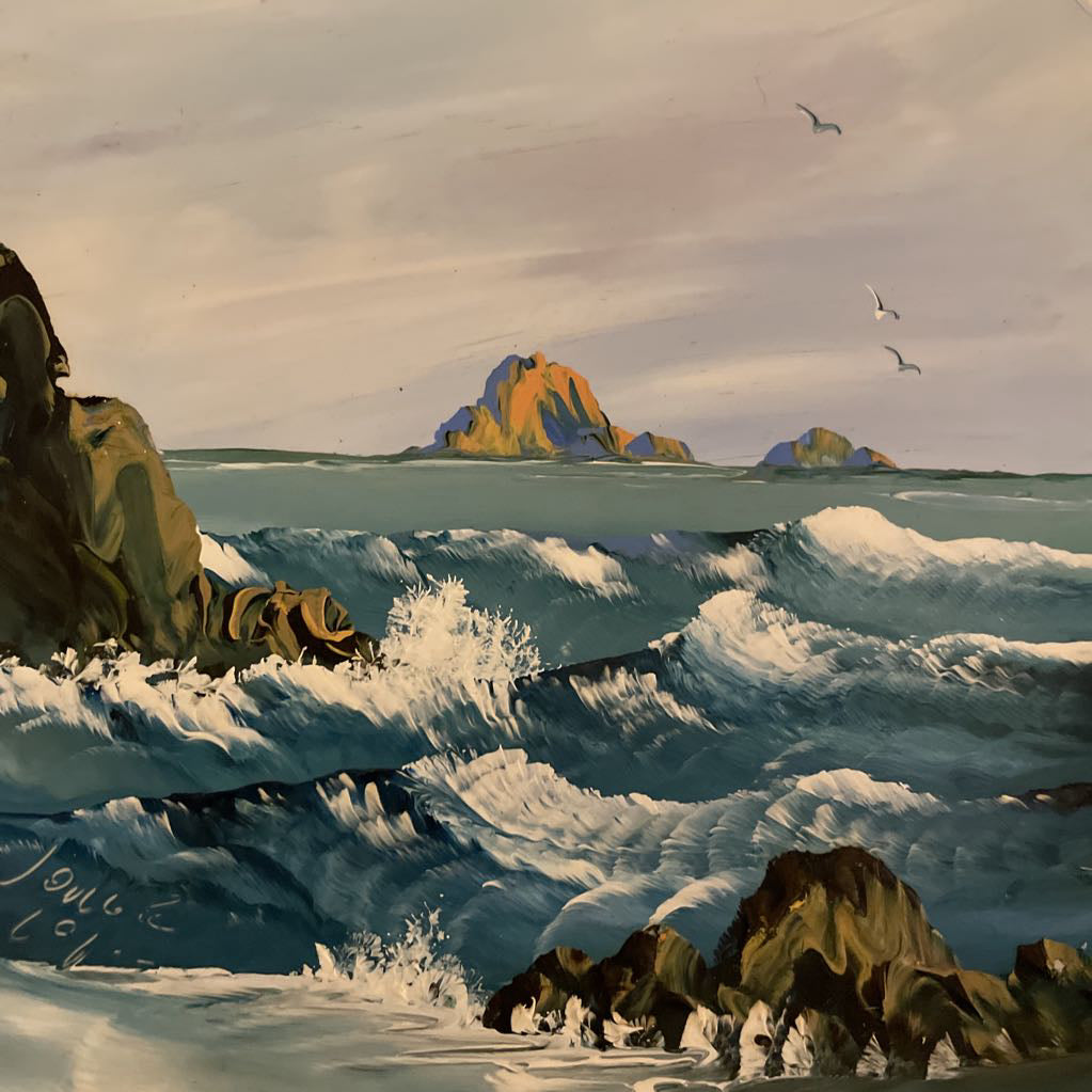 Handpainted Ocean Shore Plate