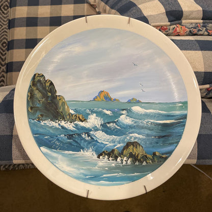 Handpainted Ocean Shore Plate
