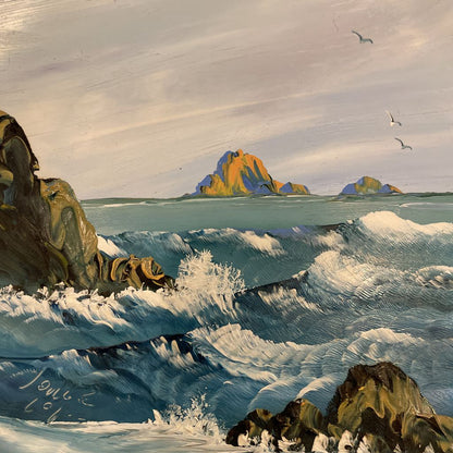 Handpainted Ocean Shore Plate