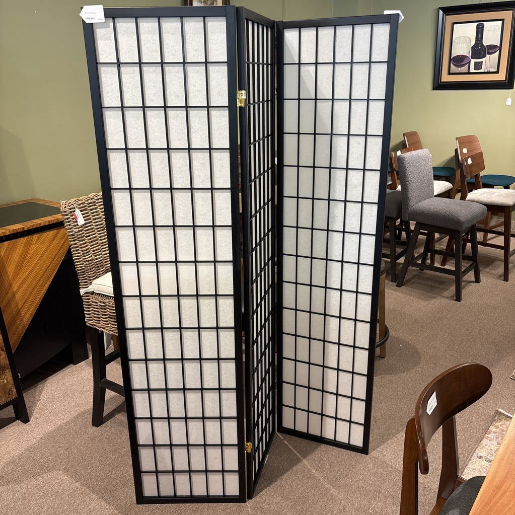 Black 3 Panel Screen