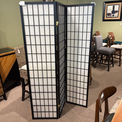 Black 3 Panel Screen