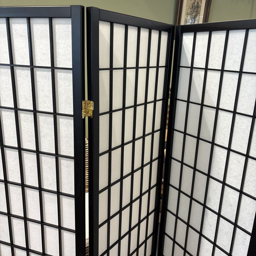Black 3 Panel Screen