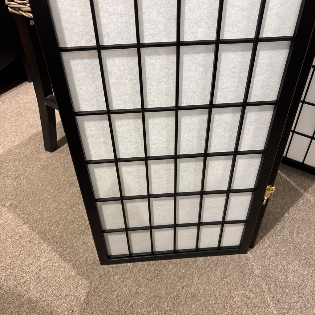 Black 3 Panel Screen