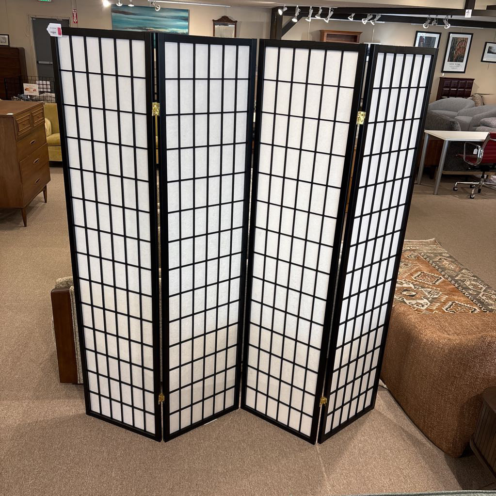 Black 4 Panel Screen
