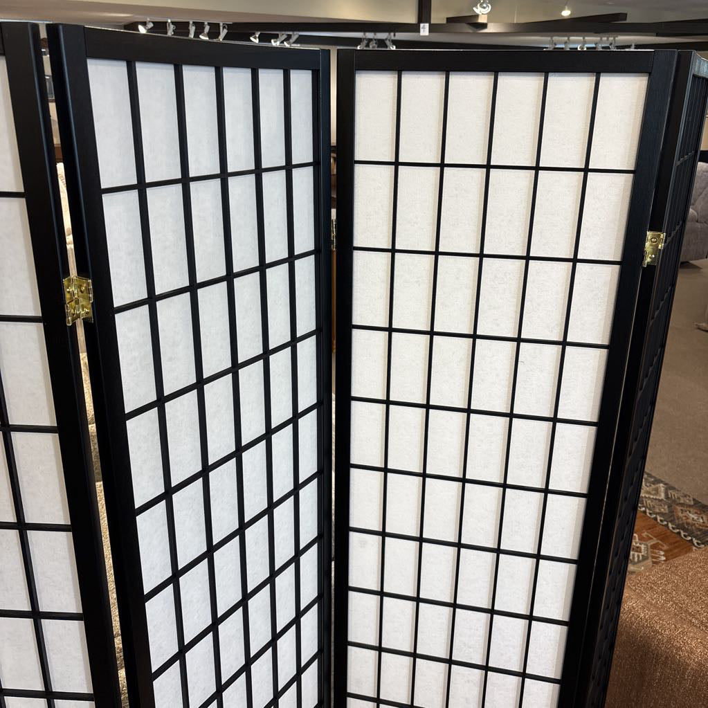 Black 4 Panel Screen