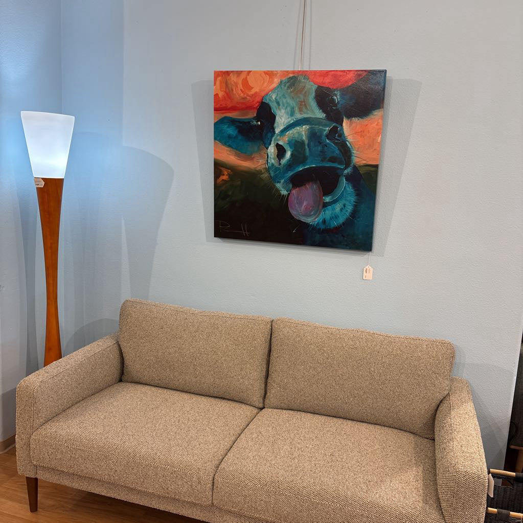 Playful Blue Cow ART