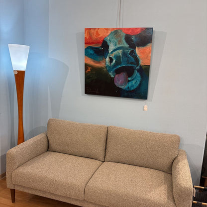 Playful Blue Cow ART