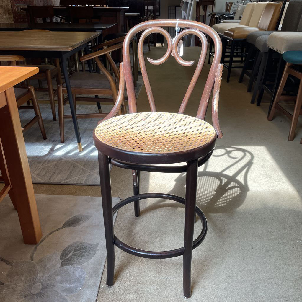 Thonet Cane Seat Cafe Stool