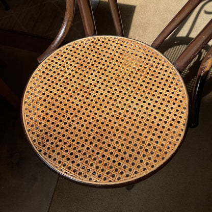 Thonet Cane Seat Cafe Stool