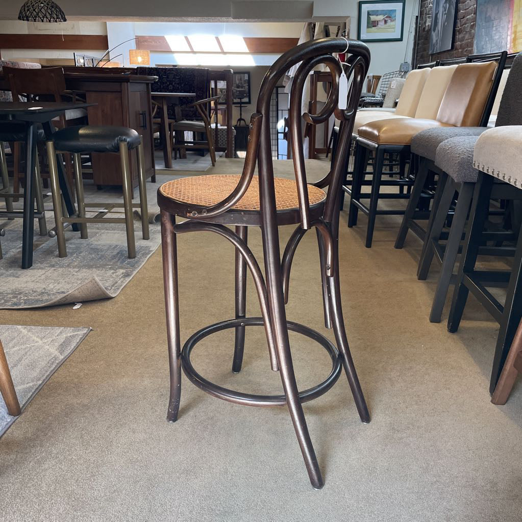 Thonet Cane Seat Cafe Stool