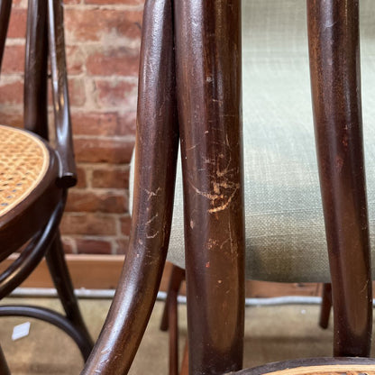 Thonet Cane Seat Cafe Stool