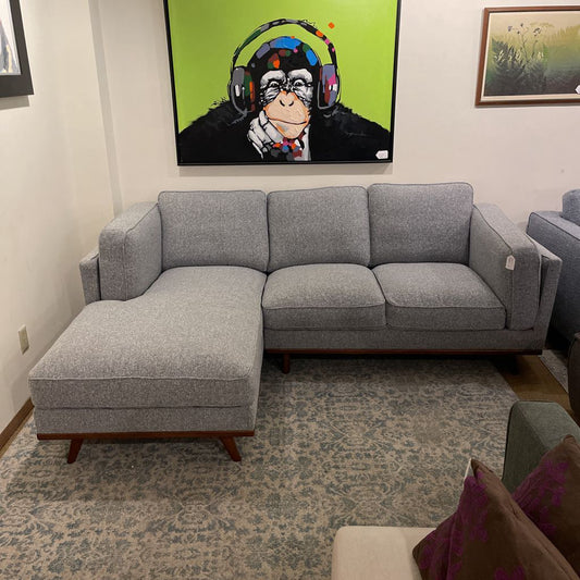 Karlstad Pebble Grey LAF Sectional U SECTIONALS LAF