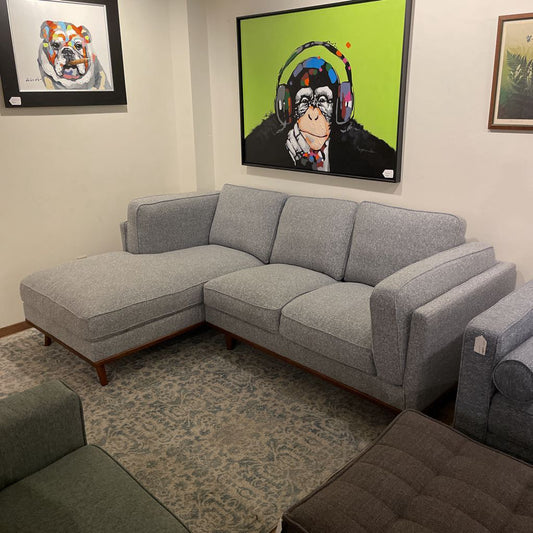 Karlstad Pebble Grey LAF Sectional U SECTIONALS LAF