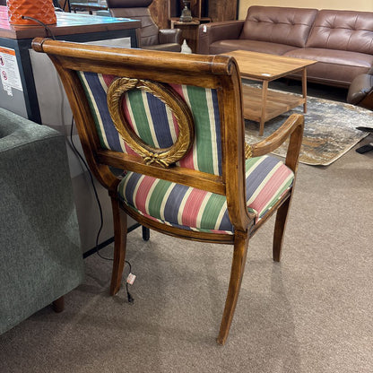 Louis Style Striped Wood Armchair U ACCENT CHAIRS