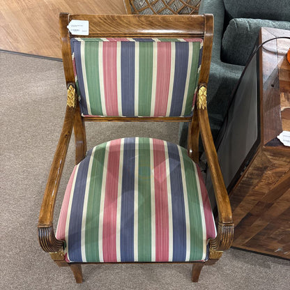 Louis Style Striped Wood Armchair U ACCENT CHAIRS