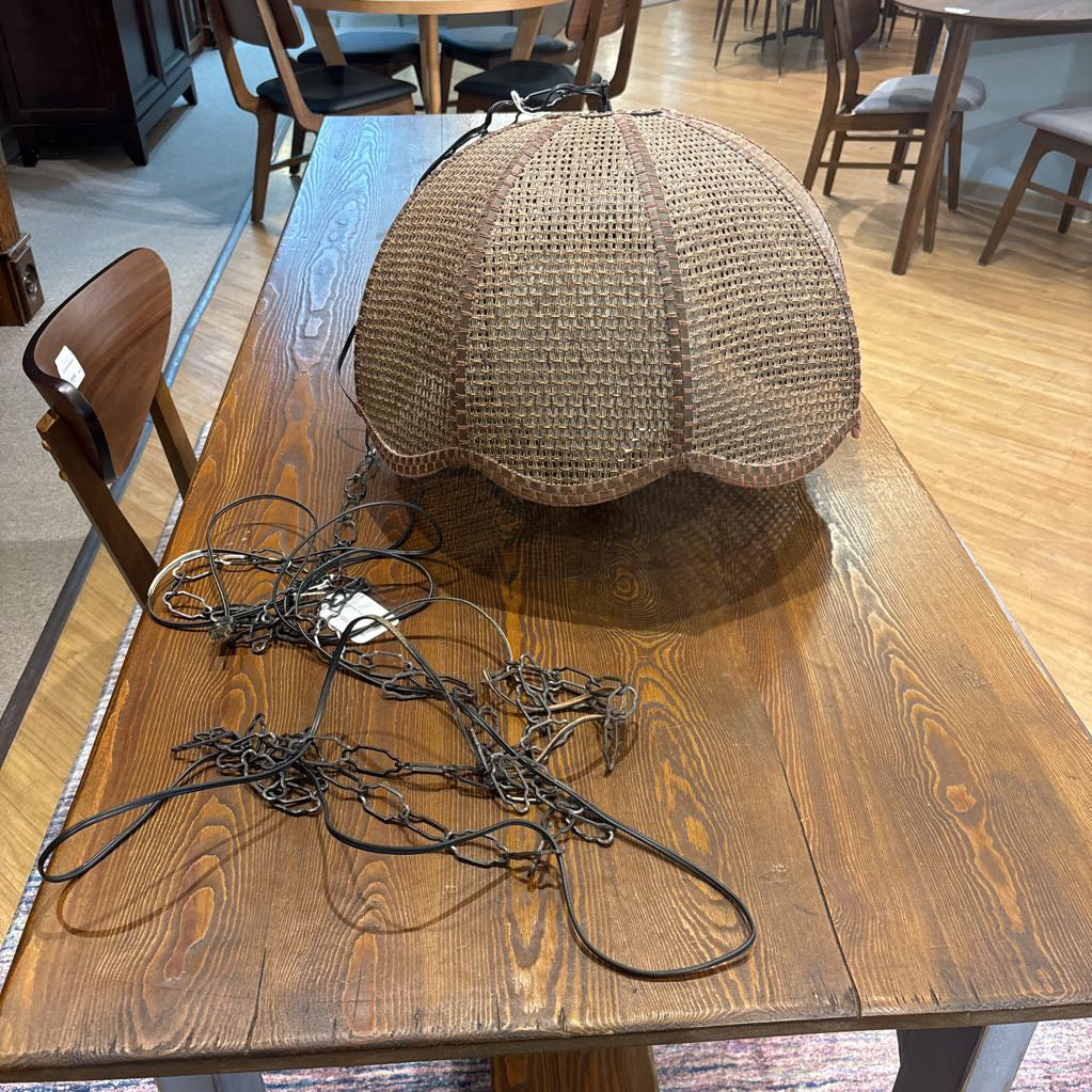 Faux Wicker Swag Lamp LAMPS