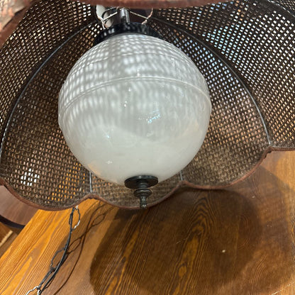 Faux Wicker Swag Lamp LAMPS